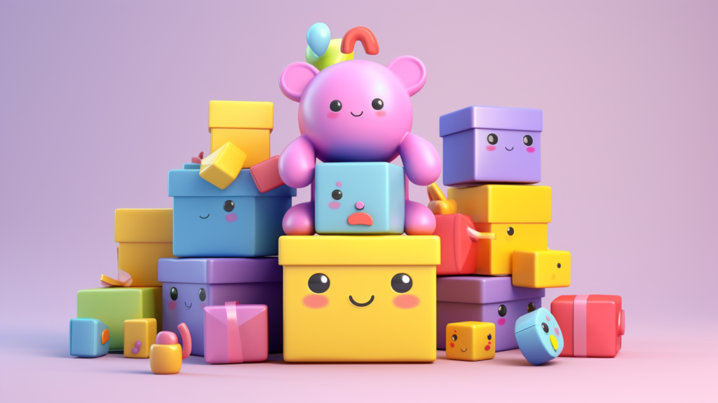jpico 3d minimal cute little boxes full of kids toys  full of  db9cc0ec 8365 467a a7ec 804439b1d91e