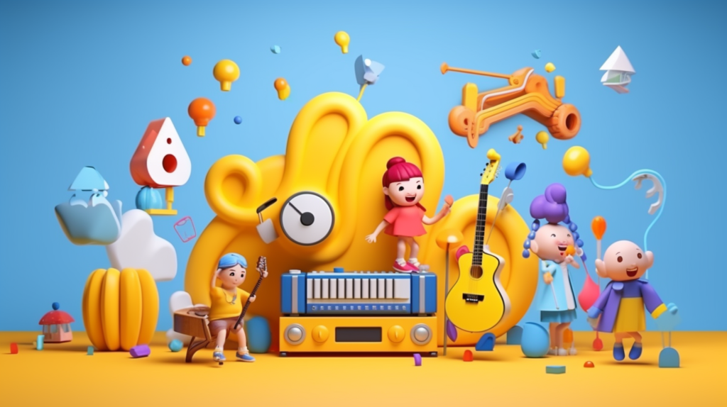 jpico 3d minimal cute little kids and musical concept colorful 060de7d6 1289 4af1 9ca8 e918b3c9d4fd