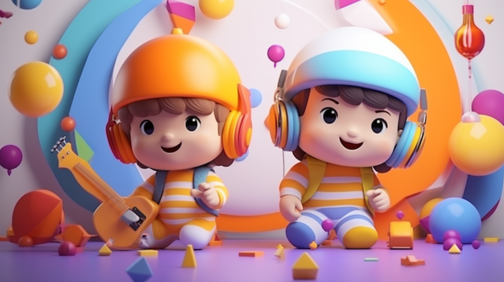 jpico 3d minimal cute little kids and musical concept colorful 8aa844c7 2318 4a08 98cd dcb22d220b0e