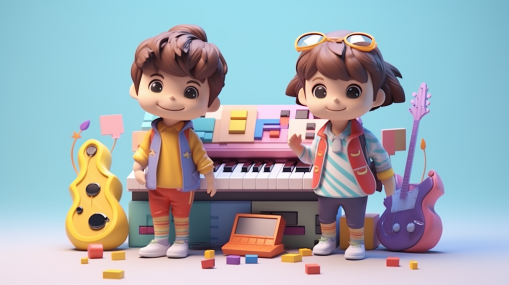 jpico 3d minimal cute little kids with musicruments colorful   4268eaa8 5f6a 46a8 bae7 172a0f9632d1 1
