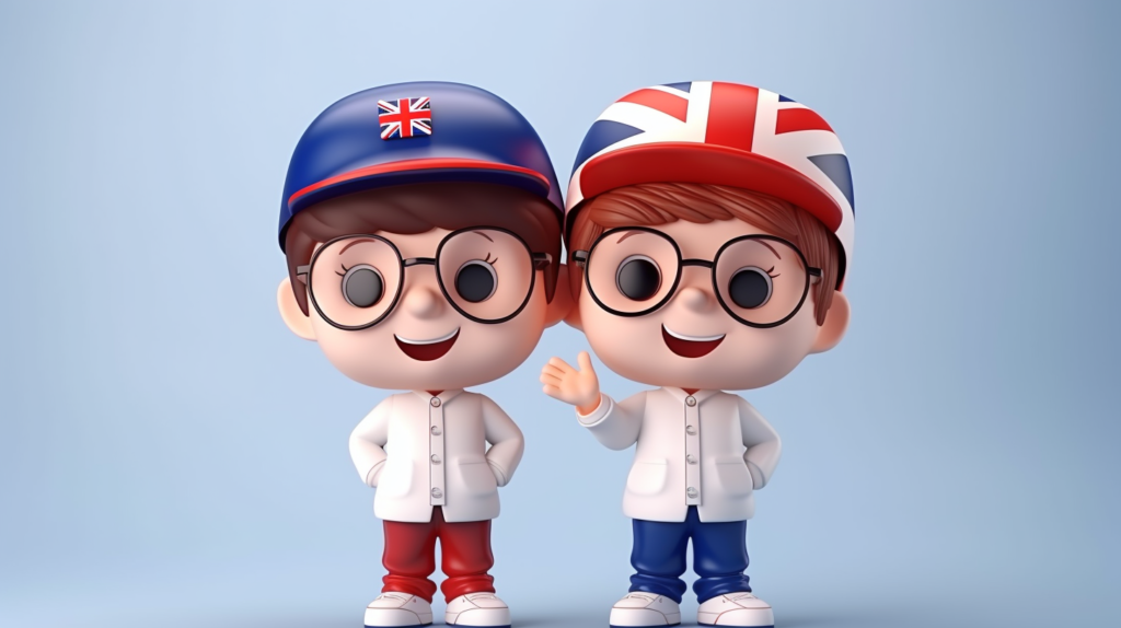 jpico 3d minimal cute little kids with uk flag colorful  happy 2ec54e61 aa19 4e57 a054 494a8dc22faa