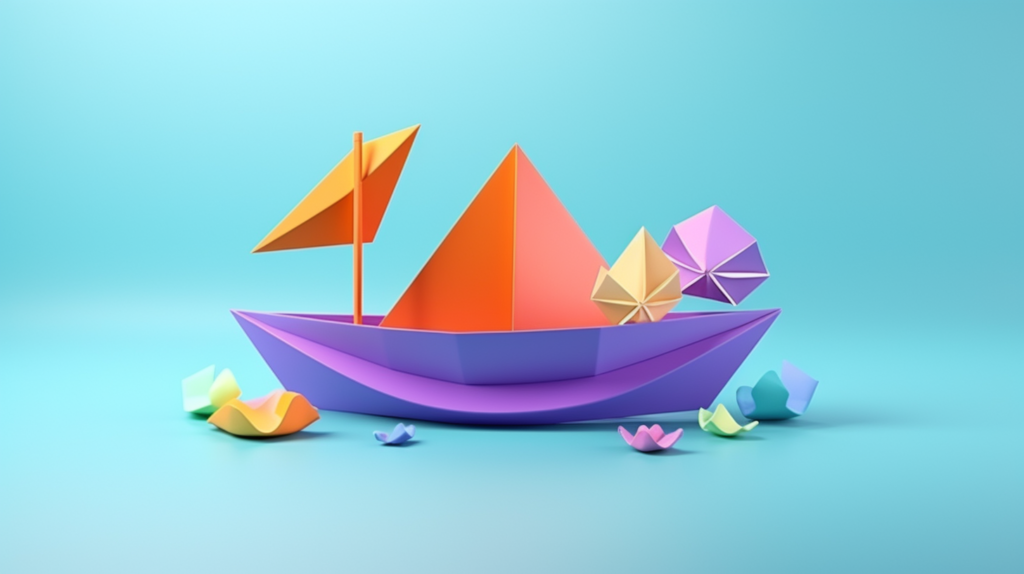 jpico 3d minimal cute little origami boat  colorful  happy col bcd9afc8 03fd 4b05 b416 8a8d14dc27e2