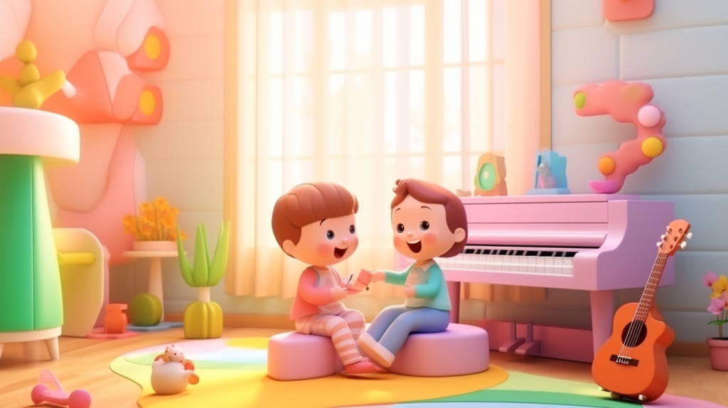 jpico 3d minimal cute little baby mother and father are singin 43890b0a 9bc5 444c ba71 3520134e631c