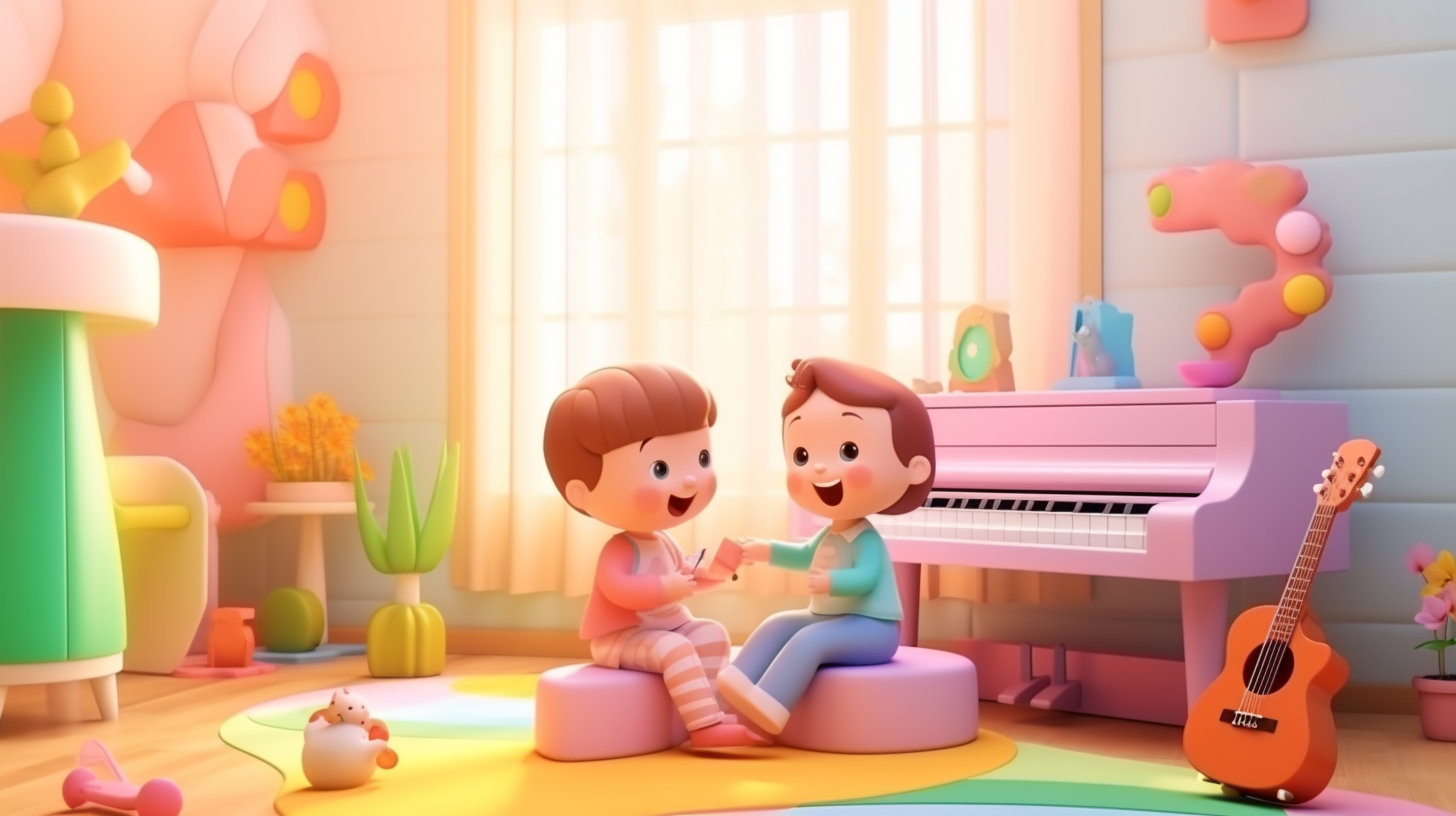 jpico 3d minimal cute little baby mother and father are singin 43890b0a 9bc5 444c ba71 3520134e631c