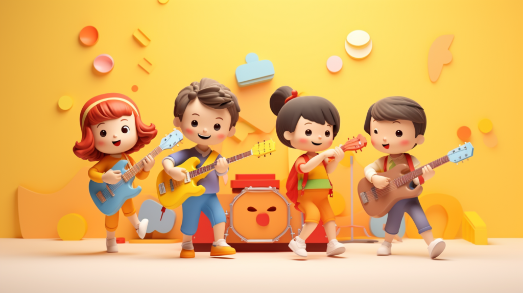 jpico 3d minimal cute little kids in a musical envirement colo 0a6b3459 74e7 43d6 ad02 6172a070fef1